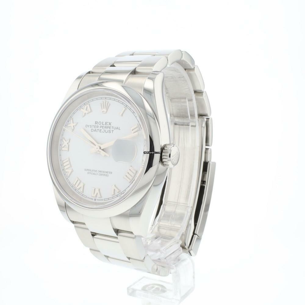 Rolex Datejust 36 White Roman Dial