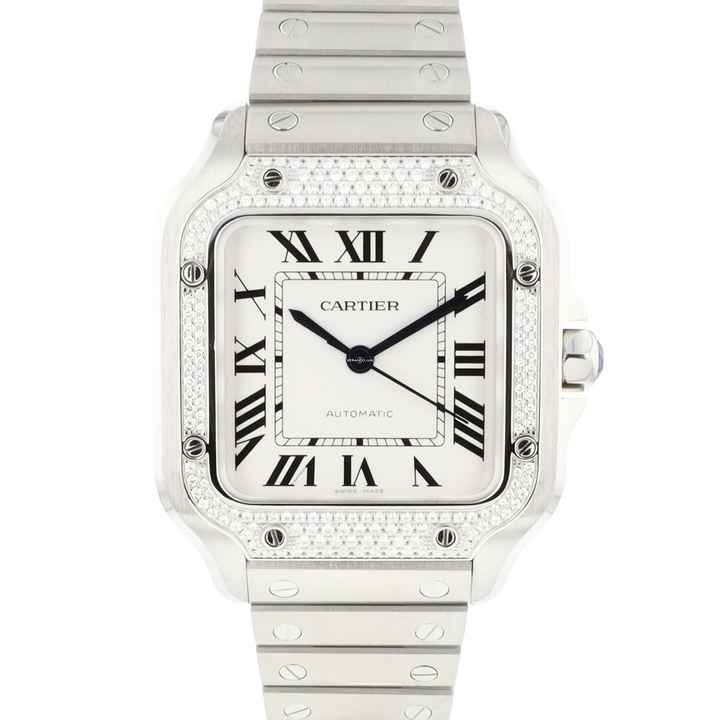  Cartier Santos Medium Diamonds W4SA0005 