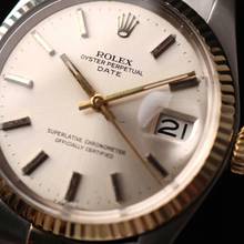 Thumbnail von Rolex Oyster Perpetual Date 34 Oyster Fluted Steel/Gold Silver Dial