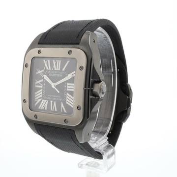 Cartier Santos 100 100XL PVD Black Dial 