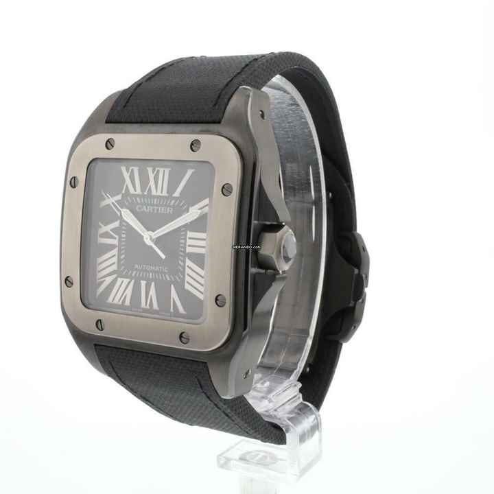  Cartier Santos 100 100XL PVD Black Dial 