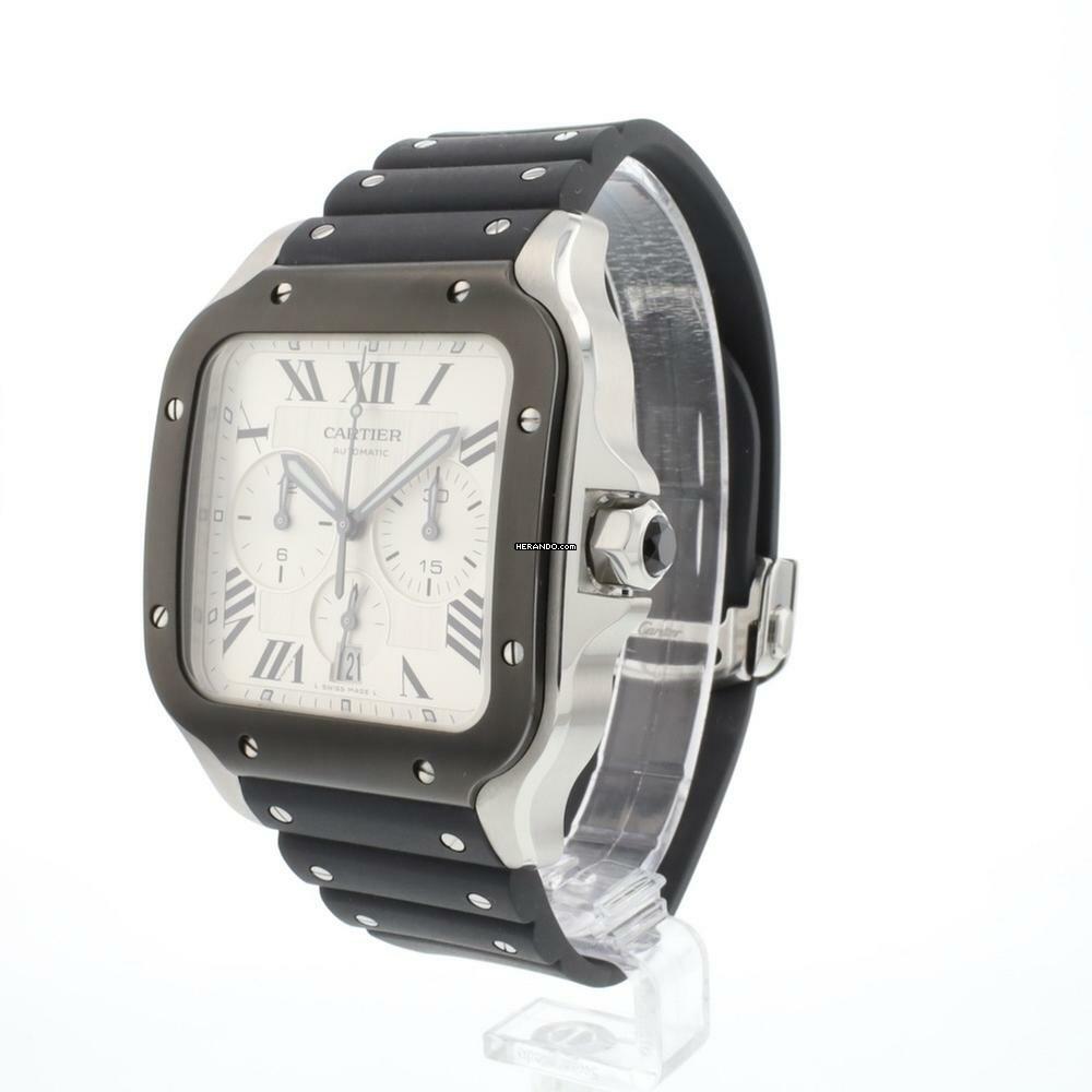 Cartier Santos XL Chronograph Silver Dial