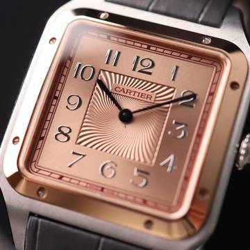  Cartier Santos Dumont XL Rose/Gold Salmon Dial Limited Edition 
