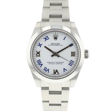  Rolex Oyster Perpetual 31 Steel White Roman Dial 
