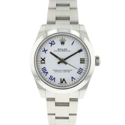  Rolex Oyster Perpetual 31 Steel White Roman Dial 