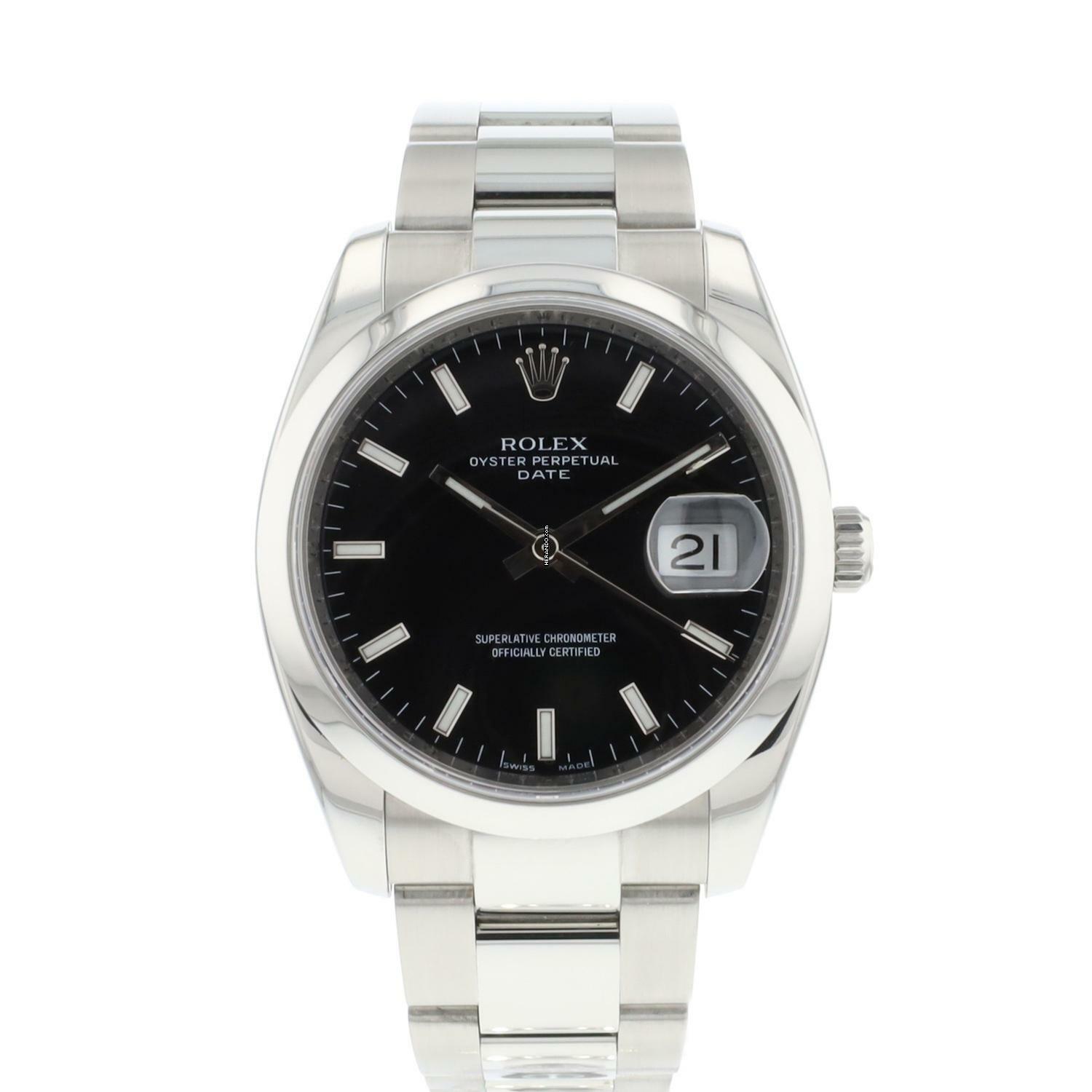 Rolex Oyster Perpetual Date 34 Oyster Black Dial