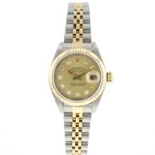 Thumbnail von Rolex Lady-Datejust 26 Steel Gold Jubilee Fluted Diamond Champagne Dial