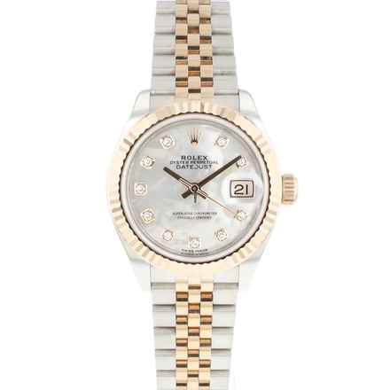  Rolex Lady-Datejust 28MM Steel Everose Gold Jubilee Fluted Diamond MoP Dial 