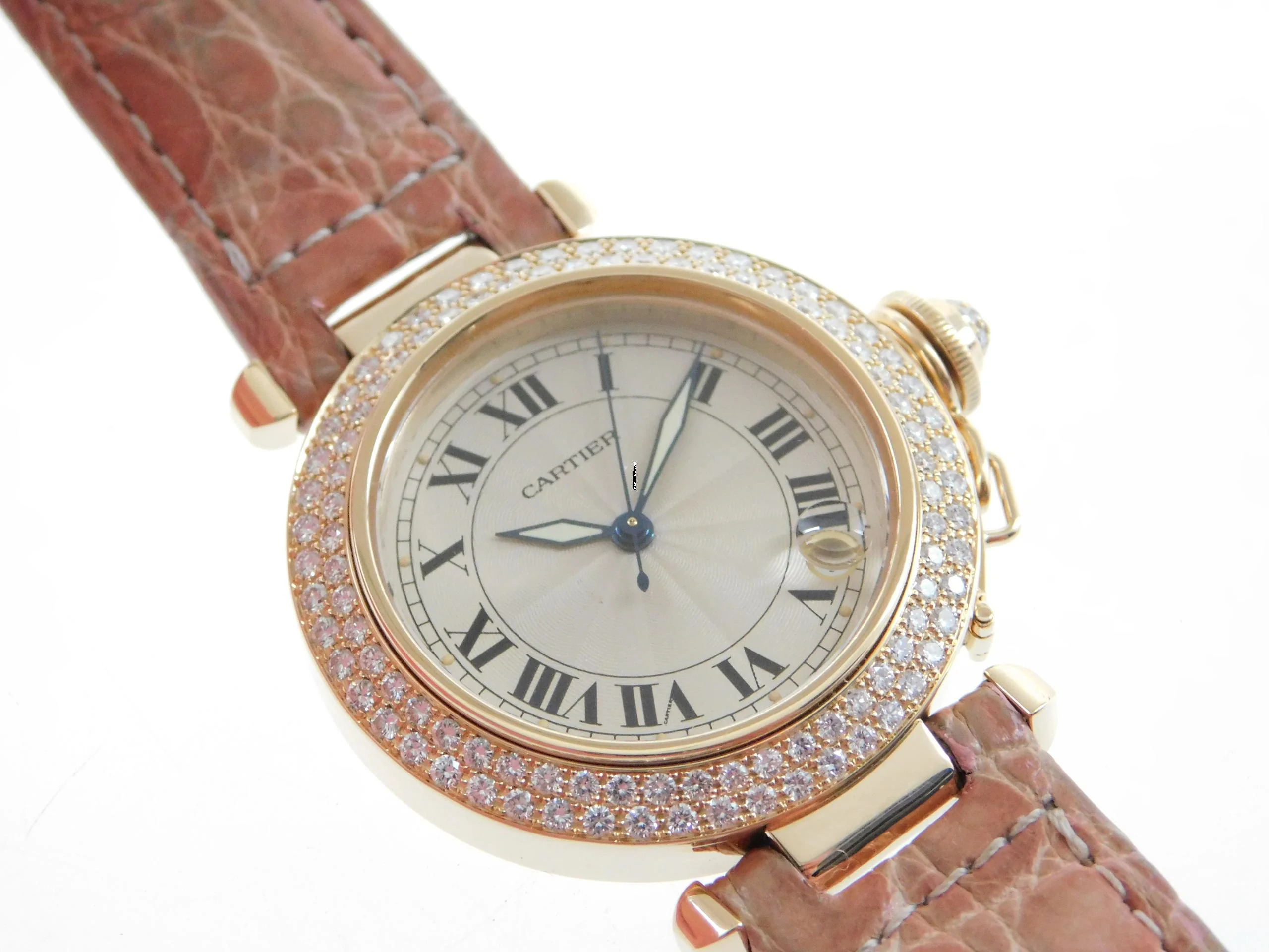 Cartier Pasha C Automatik mit origin Brillantlünette 18 Karat Gelbgold 36 mm im TOP Zustand Full Set