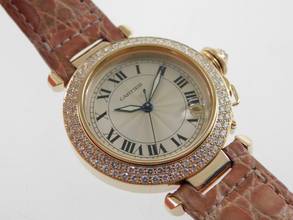 Thumbnail von Cartier Pasha C Automatik mit origin Brillantlünette 18 Karat Gelbgold 36 mm im TOP Zustand Full Set