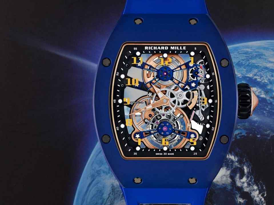  Richard Mille Rm 17-02 Blue Ceramic Rose Gold Tourbillon Limited Edition Of 30 