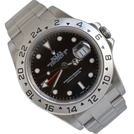  Rolex Explorer II 16570 black Luminova dial Full Set 