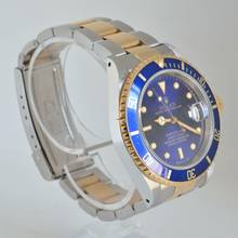 Thumbnail von Rolex Submariner Date 16613 blue tritium dial 1991 Full Set