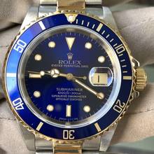 Thumbnail von Rolex Submariner Date 16613 blue tritium dial 1991 Full Set