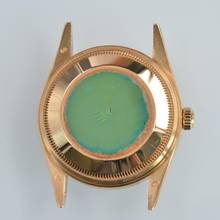 Thumbnail von Rolex Oyster Perpetual Date 15238 black dial gold 18KT Full Set TOP Condition