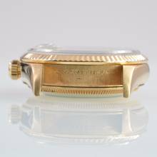 Thumbnail von Rolex Oyster Perpetual Date 15238 black dial gold 18KT Full Set TOP Condition