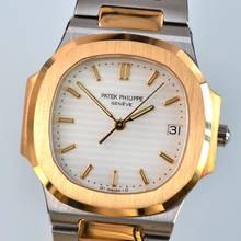 Thumbnail von Patek Philippe Nautilus 3900 steel/gold white dial Quartz Full Set TOP Condition