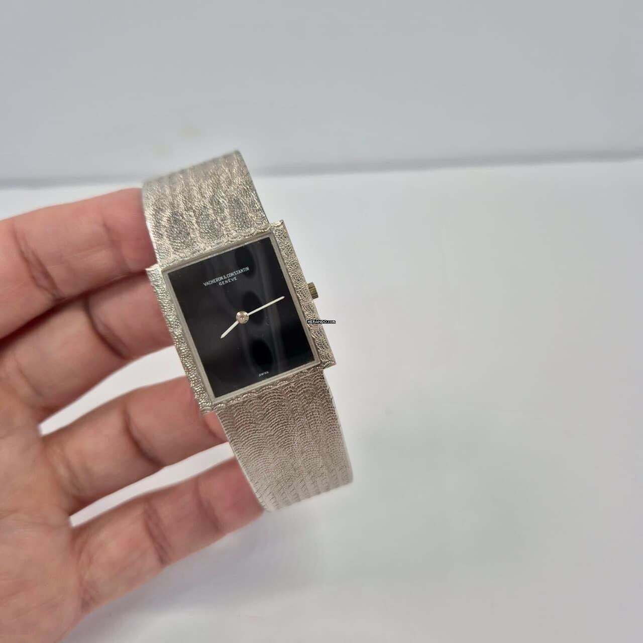  Vacheron Constantin Classic Vintage Full White Gold Onyx Dial 25x27mm Corda 