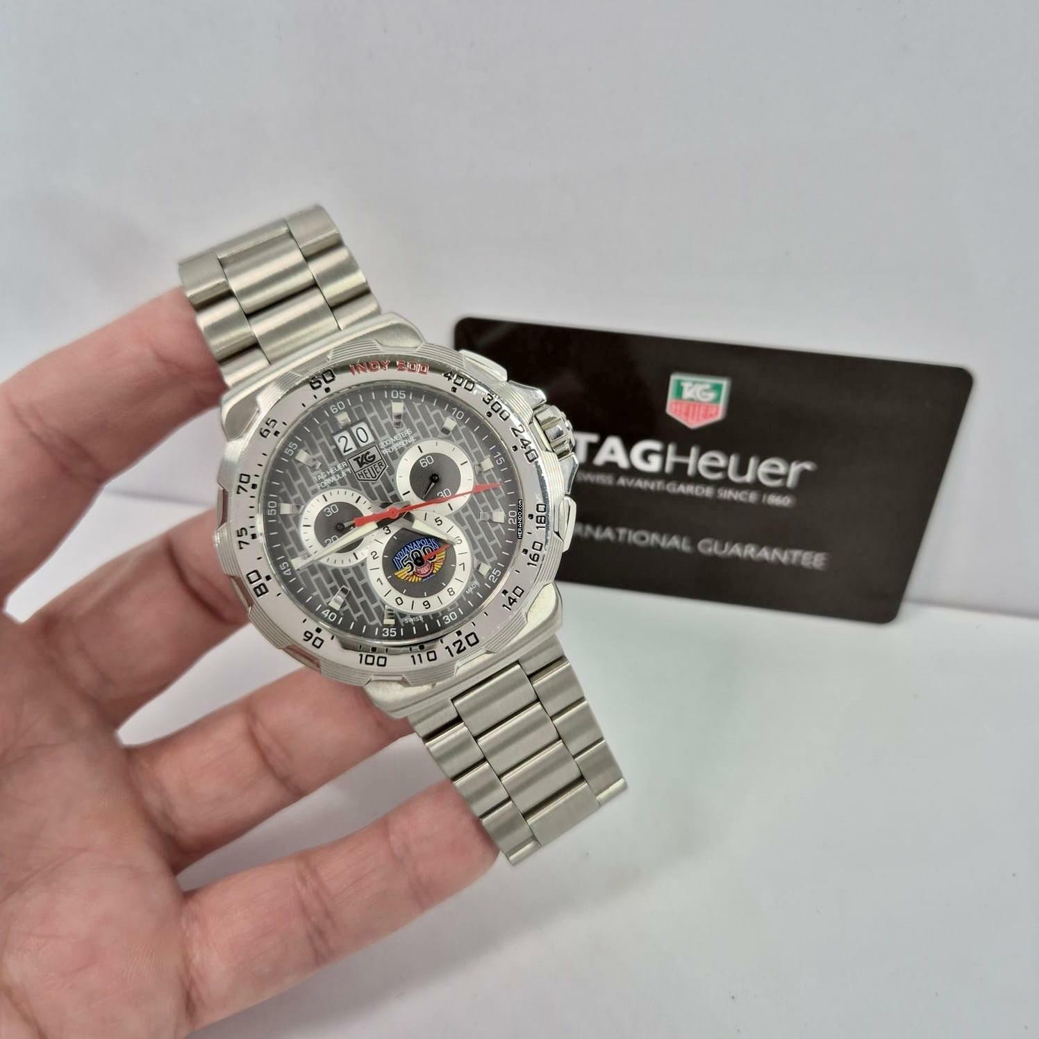  TAG Heuer Formula 1 Quarz Indianapolis 500 Edição Limitada Chronograph 44mm Quartz Completo 