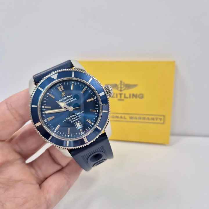  Breitling Superocean Heritage 46 46mm Blue Edition Automático Completo 