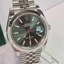 Thumbnail von Rolex Datejust 41 41mm Green Dial Jubilee Automático Completo