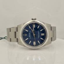 Thumbnail von Rolex Oyster Perpetual No-Date Azul Pastel 41mm Automático Completo