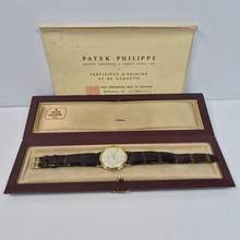 Thumbnail von Patek Philippe Calatrava Gubelin Edition With Box & Papers 34mm Corda Completo