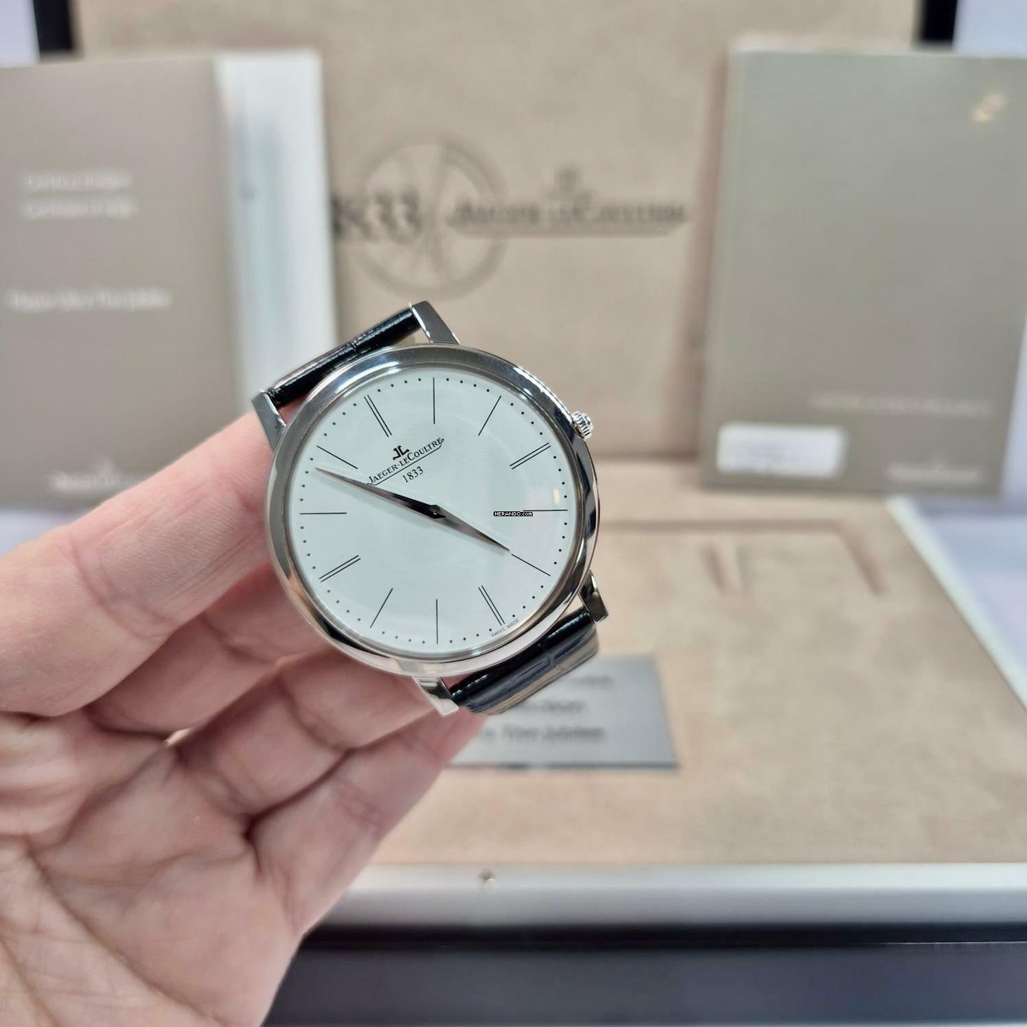 Jaeger-LeCoultre Master Ultra Thin 1907 Jubilee Platina Limited Edition 39mm Corda Completo