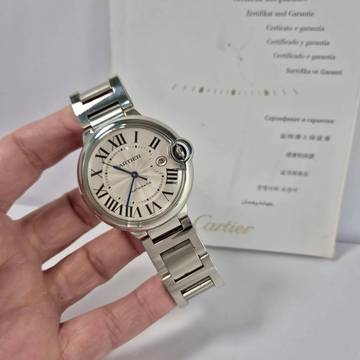  Cartier Ballon Bleu 42mm Full Steel 42mm Automático Completo 