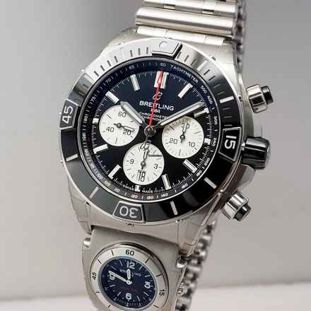  Breitling Chronomat Super Chronomat B01 44 UTC Stahl B+P NEU 2025 verklebt 11600.-Euro NEU 2025 Sofort lieferbar! 