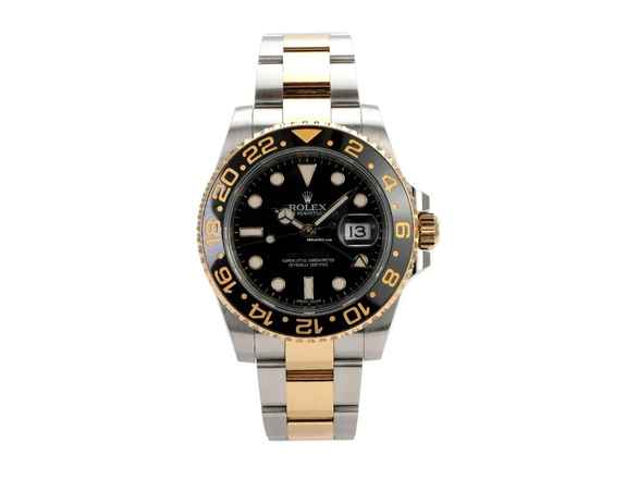  Rolex GMT-Master II Edelstahl Gelbgold 116713LN 