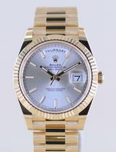 Thumbnail von Rolex Day-Date 40 40mm 18K Gelbgold Silver Index Dial Präsidentband Klassiker Fluted B+P