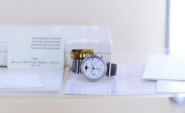 Thumbnail von IWC Da Vinci Perpetual Calendar Chronograph 18K Whitegold white Dial 39 mm Ewiger Calendar Dresswatch