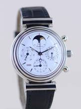 Thumbnail von IWC Da Vinci Perpetual Calendar Chronograph 18K Whitegold white Dial 39 mm Ewiger Calendar Dresswatch