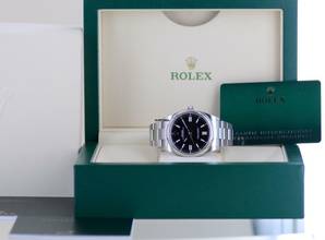 Thumbnail von Rolex Oyster Perpetual 41 schwarz Dial Rehaut black 41mm 124300 B+P