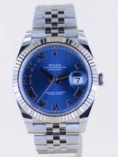 Thumbnail von Rolex Datejust 41 Stahl Jubiléband blue roman Dial 41mm B+P 126334 Top