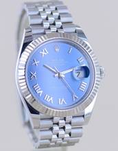 Thumbnail von Rolex Datejust 41 Stahl Jubiléband blue roman Dial 41mm B+P 126334 Top