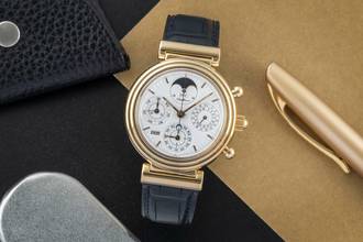 Thumbnail von IWC Da Vinci Perpetual Calendar Chronograph 18K Gold Automatik Ref. IW375001