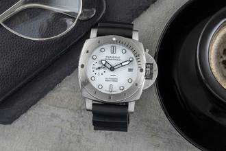 Thumbnail von Panerai Luminor Submersible Bianco Automatik Herrenuhr Ref. PAM02223 B&P 2022
