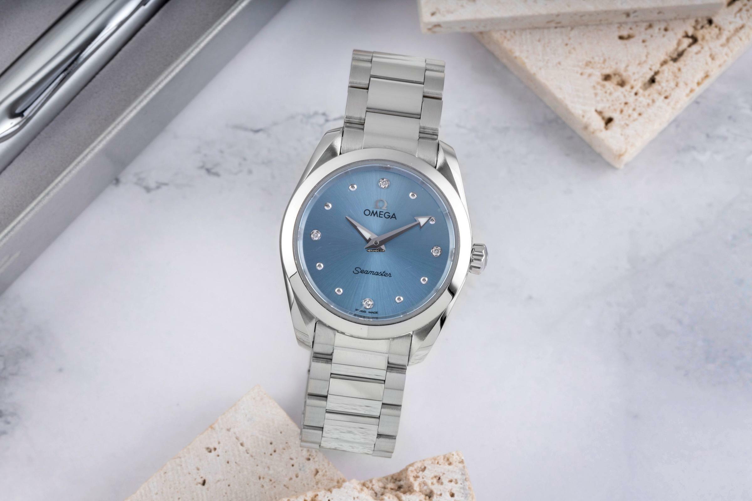 Omega Seamaster Aqua Terra Stahl Quarz Damenuhr Ref. 220.10.28.60.53.001 Papiere 2018