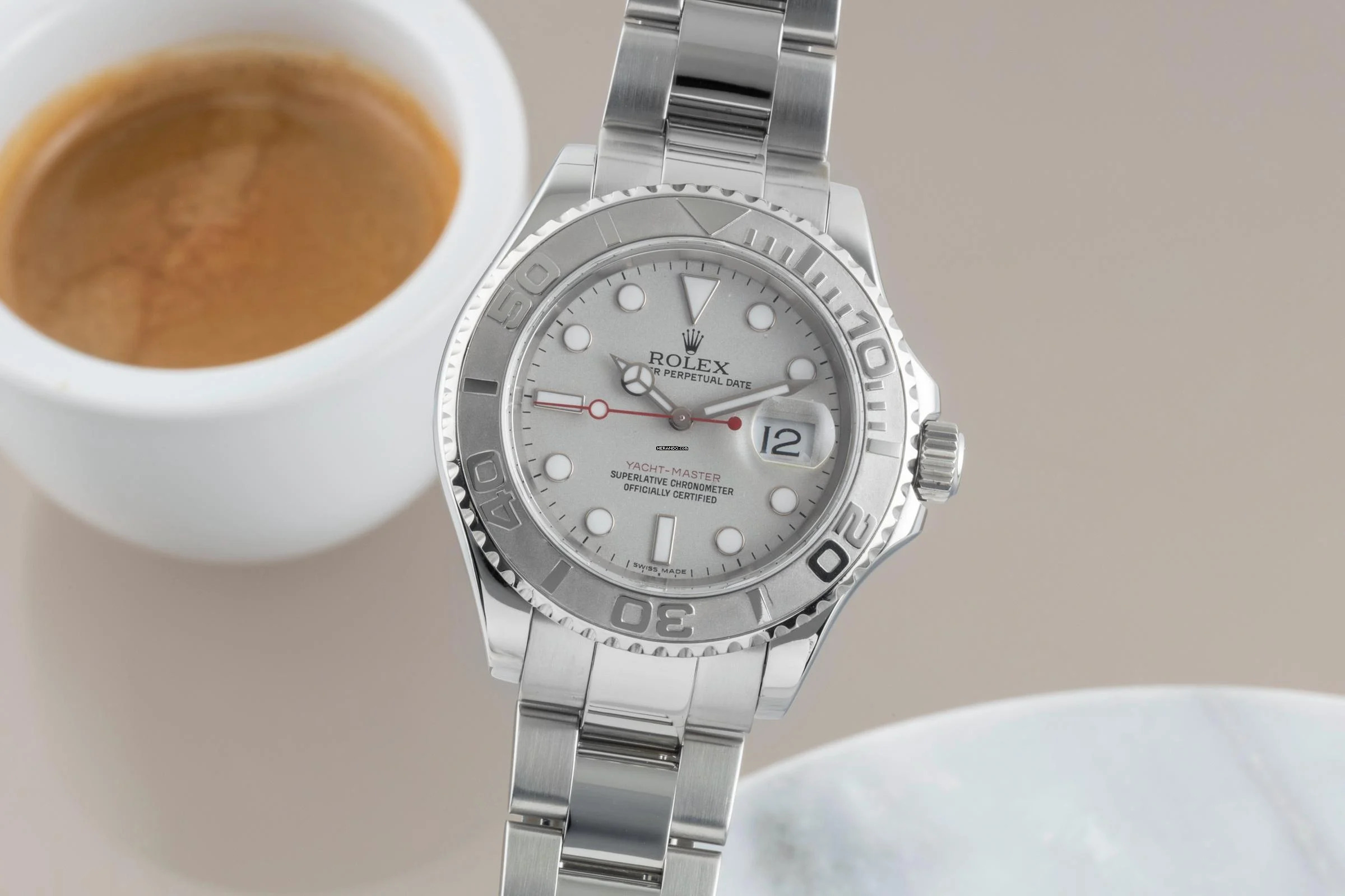 Rolex Yacht-Master 40 Oyster Stahl Platin Automatik Herren Ref. 16622