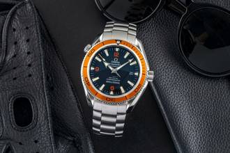 Thumbnail von Omega Seamaster Planet Ocean Automatik Stahl Herrenuhr Ref. 2209.50.00 Papiere