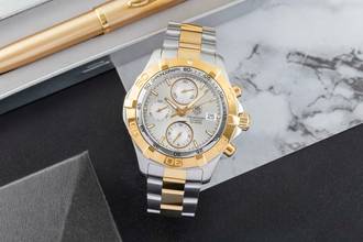 Thumbnail von TAG Heuer Aquaracer Chronograph Stahl / vergoldet Automatik Ref. CAF2120.BB0816