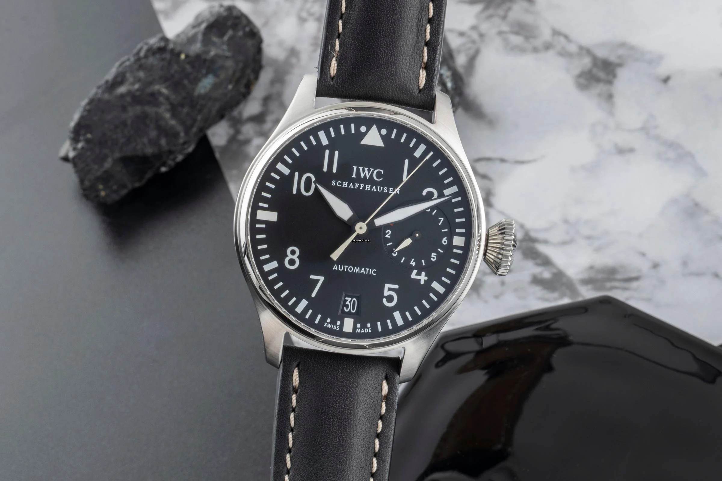 IWC Große Fliegeruhr Schaffhausen Big Pilot 7 Days Automatik Herrenuhr Ref. IW500401