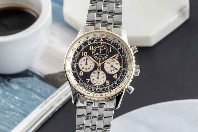  Breitling Navitimer Chronograph Stahl / Gold Automatik Herrenuhr Ref. D33030 