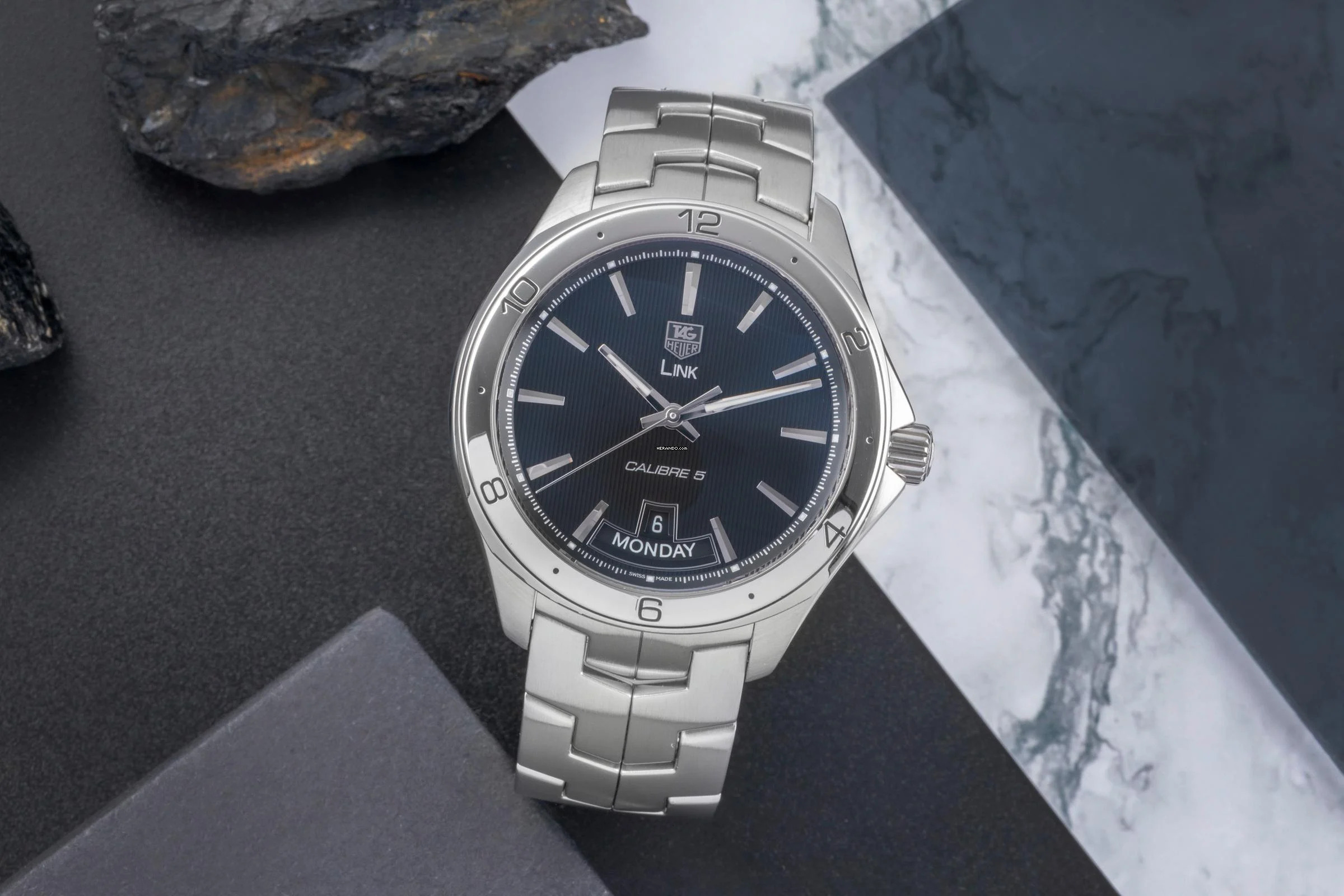 TAG Heuer Link Calibre 5 Stahl Automatik Herrenuhr Ref. WAT2010.BA0951 Box & Papiere 2013