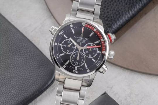  Maurice Lacroix Pontos S Chronograph Stahl Automatik Ref. PT 6018-SS002-330-1 B&P 