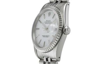 Thumbnail von Rolex Datejust 36 White Dial Oyster Stahl Automatik Herrenuhr Ref.16220 L-Serie