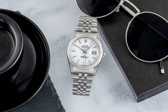 Thumbnail von Rolex Datejust 36 White Dial Oyster Stahl Automatik Herrenuhr Ref.16220 L-Serie