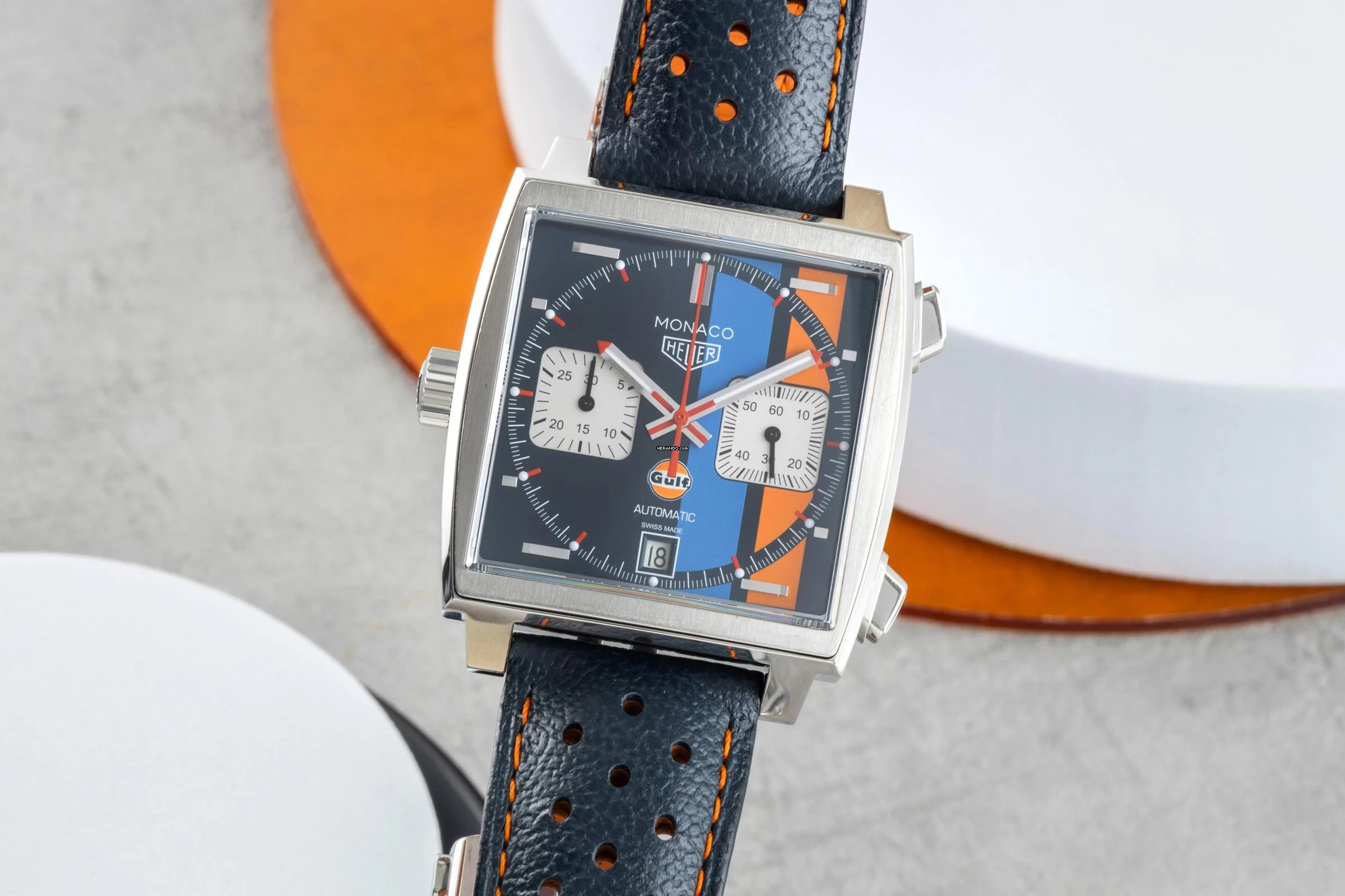 TAG Heuer Monaco Gulf Edition Chronograph Stahl Ref CAW211R.FC6401